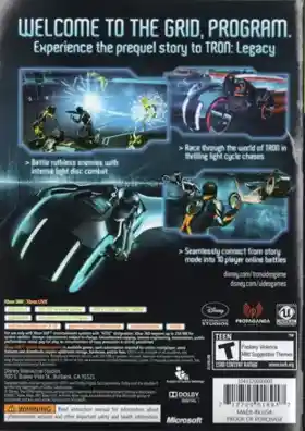 Tron Evolution (USA) box cover back